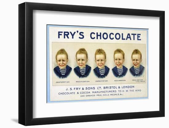 Fry's Five Boys Chocolate, Desperation Pacification Expectation Acclamation Realisation-null-Framed Photographic Print