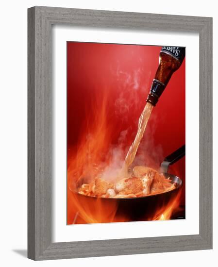 Frying Chicken in Beer-Renee Comet-Framed Photographic Print