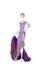 Girl Purple Dress-FS Studio-Giclee Print