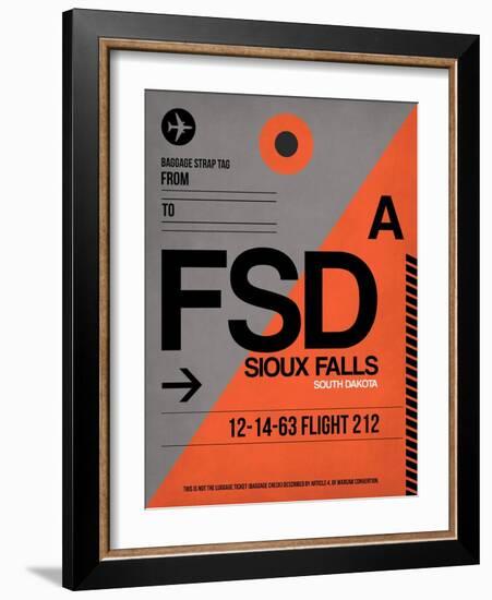 FSD Sioux Falls Luggage Tag I-NaxArt-Framed Art Print