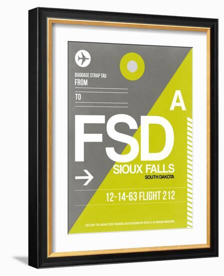 FSD Sioux Falls Luggage Tag II-NaxArt-Framed Art Print