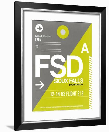 FSD Sioux Falls Luggage Tag II-NaxArt-Framed Art Print