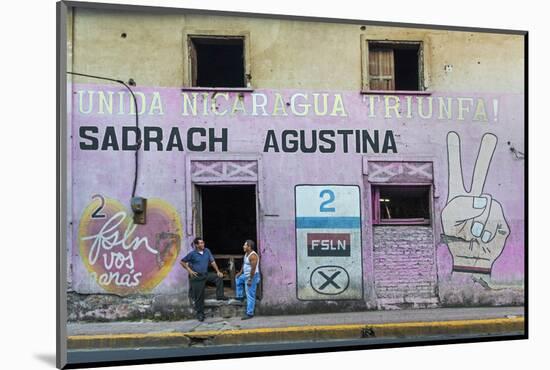 Fsln (Sandinista) Mural Reflecting the Revolutionary Past of This Important Northern City-Rob Francis-Mounted Photographic Print