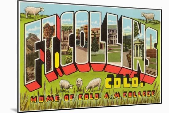 Ft.Collins, Large Letters-null-Mounted Art Print