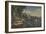 Ft. Lauderdale, FL - New River View & Drawbridge-Lantern Press-Framed Art Print