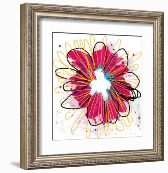 Fuchia Splash Flower-Elle Stewart-Framed Art Print