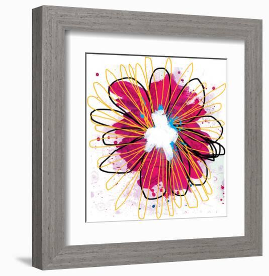 Fuchia Splash Flower-Elle Stewart-Framed Art Print