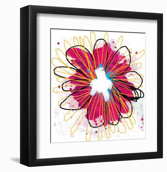 Fuchia Splash Flower-Elle Stewart-Framed Art Print