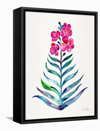 Fuchsia and Indigo Orchid Bloom-Cat Coquillette-Framed Premier Image Canvas