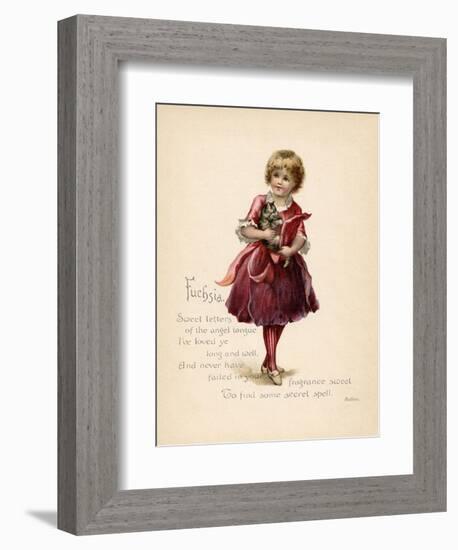 Fuchsia, 'Language of Flowers'-null-Framed Premium Giclee Print