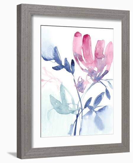 Fuchsia Sway I-Jennifer Goldberger-Framed Art Print