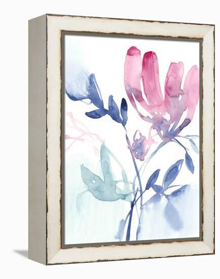 Fuchsia Sway I-Jennifer Goldberger-Framed Stretched Canvas