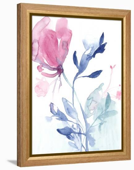 Fuchsia Sway II-Jennifer Goldberger-Framed Stretched Canvas