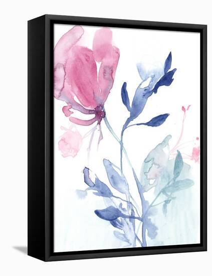 Fuchsia Sway II-Jennifer Goldberger-Framed Stretched Canvas