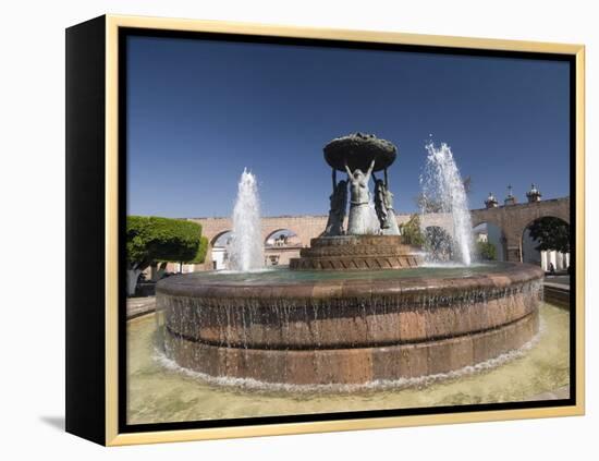 Fuente Las Tarasca, a Famous Fountain, Morelia, Michoacan, Mexico, North America-Richard Maschmeyer-Framed Premier Image Canvas