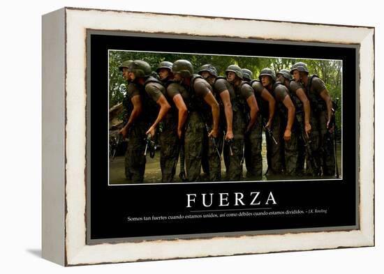 Fuerza. Cita Inspiradora Y Póster Motivacional-null-Framed Premier Image Canvas