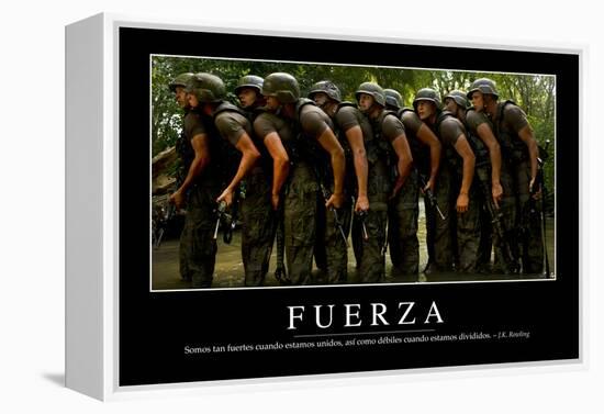 Fuerza. Cita Inspiradora Y Póster Motivacional-null-Framed Premier Image Canvas