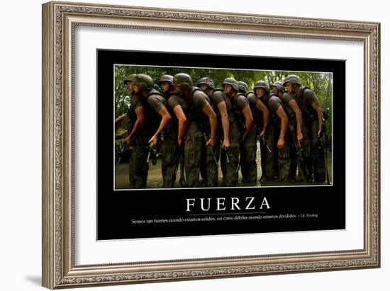 Fuerza. Cita Inspiradora Y Póster Motivacional-null-Framed Photographic Print