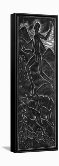 Fuge, Dilecti Mi for Canticum Canticorum-Eric Gill-Framed Premier Image Canvas