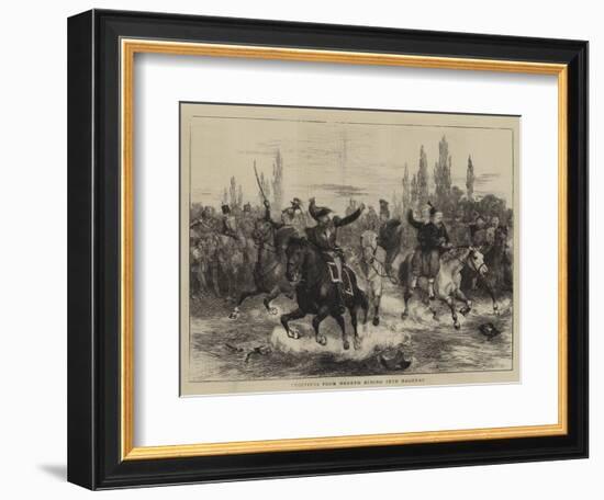 Fugitives from Woerth Riding into Hagenau-Charles Green-Framed Giclee Print