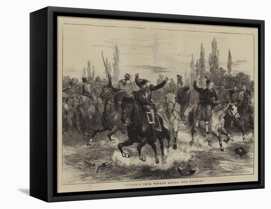 Fugitives from Woerth Riding into Hagenau-Charles Green-Framed Premier Image Canvas