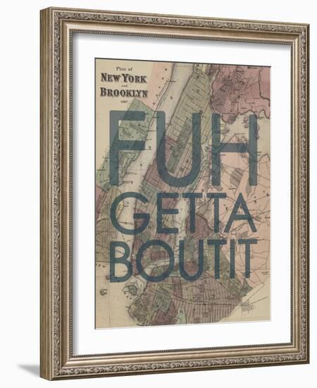 FUHGETTABOUTIT - 1867, New York & Brooklyn Plan, New York, United States Map-null-Framed Giclee Print