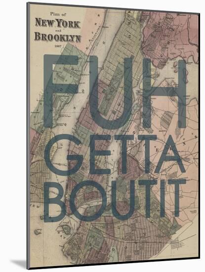 FUHGETTABOUTIT - 1867, New York & Brooklyn Plan, New York, United States Map-null-Mounted Giclee Print