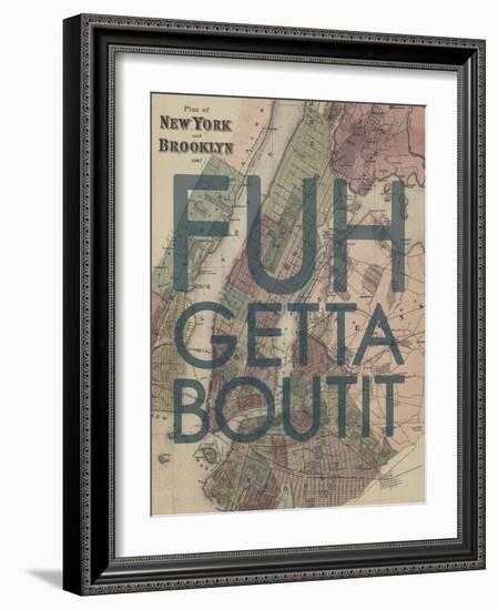 FUHGETTABOUTIT - 1867, New York & Brooklyn Plan, New York, United States Map-null-Framed Giclee Print