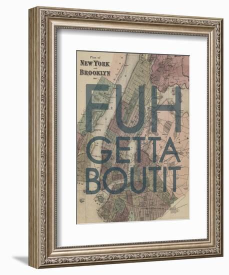 FUHGETTABOUTIT - 1867, New York & Brooklyn Plan, New York, United States Map-null-Framed Giclee Print