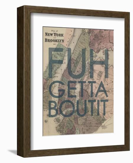 FUHGETTABOUTIT - 1867, New York & Brooklyn Plan, New York, United States Map-null-Framed Giclee Print