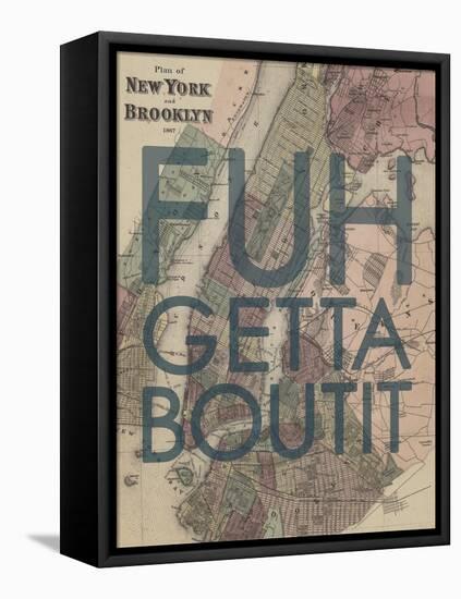 FUHGETTABOUTIT - 1867, New York & Brooklyn Plan, New York, United States Map-null-Framed Premier Image Canvas