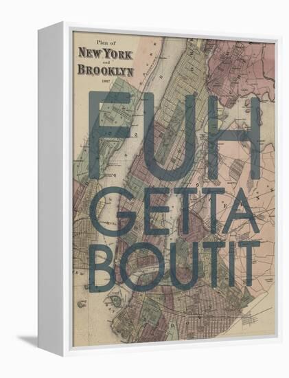 FUHGETTABOUTIT - 1867, New York & Brooklyn Plan, New York, United States Map-null-Framed Premier Image Canvas