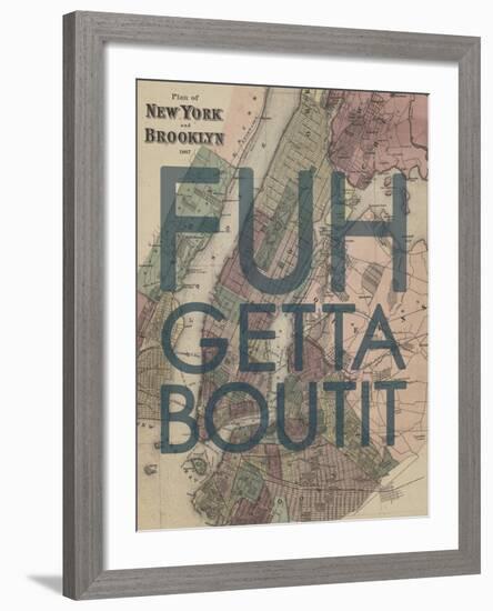 FUHGETTABOUTIT - 1867, New York & Brooklyn Plan, New York, United States Map-null-Framed Giclee Print