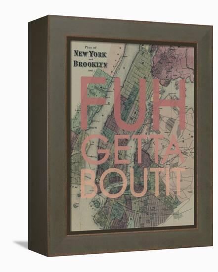 FUHGETTABOUTIT - 1867, New York & Brooklyn Plan, New York, United States Map-null-Framed Premier Image Canvas