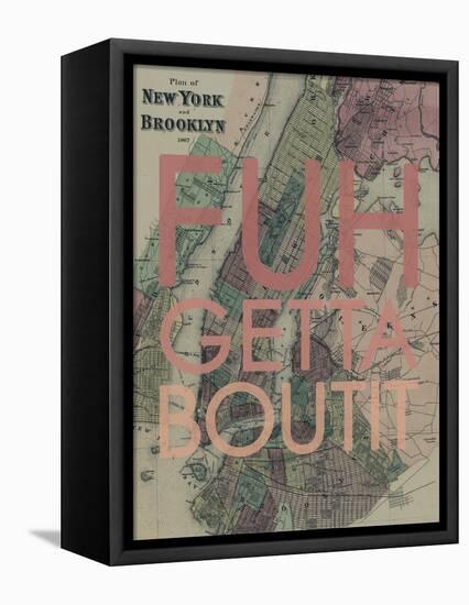 FUHGETTABOUTIT - 1867, New York & Brooklyn Plan, New York, United States Map-null-Framed Premier Image Canvas