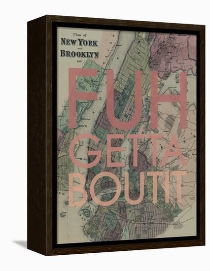 FUHGETTABOUTIT - 1867, New York & Brooklyn Plan, New York, United States Map-null-Framed Premier Image Canvas