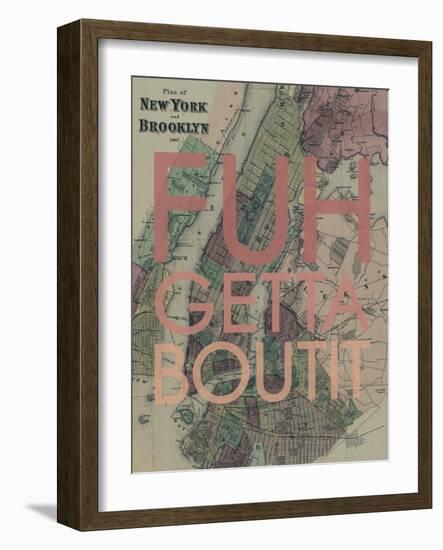 FUHGETTABOUTIT - 1867, New York & Brooklyn Plan, New York, United States Map-null-Framed Giclee Print