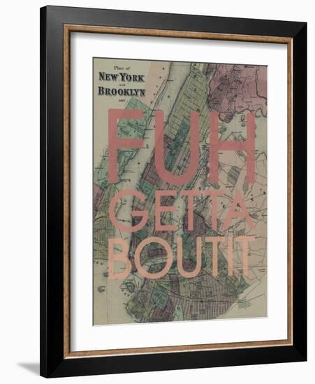 FUHGETTABOUTIT - 1867, New York & Brooklyn Plan, New York, United States Map-null-Framed Giclee Print