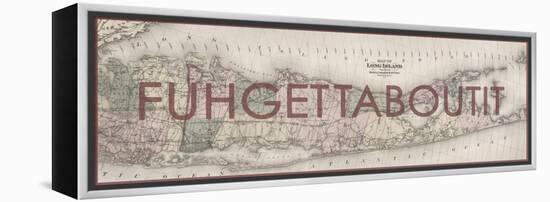 FUHGETTABOUTIT - 1873, Long Island Map, New York, United States Map-null-Framed Premier Image Canvas