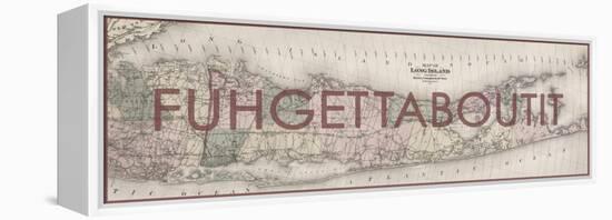 FUHGETTABOUTIT - 1873, Long Island Map, New York, United States Map-null-Framed Premier Image Canvas