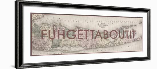 FUHGETTABOUTIT - 1873, Long Island Map, New York, United States Map-null-Framed Giclee Print