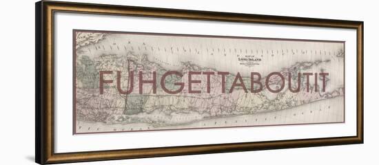 FUHGETTABOUTIT - 1873, Long Island Map, New York, United States Map-null-Framed Giclee Print
