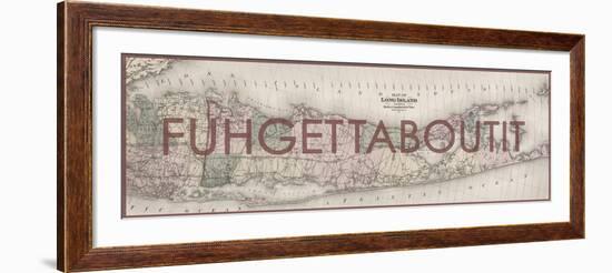 FUHGETTABOUTIT - 1873, Long Island Map, New York, United States Map-null-Framed Giclee Print