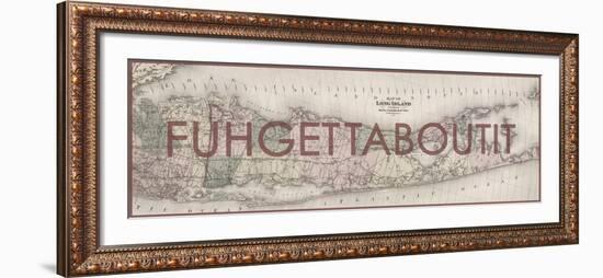 FUHGETTABOUTIT - 1873, Long Island Map, New York, United States Map-null-Framed Giclee Print