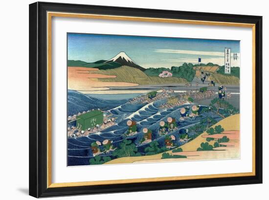 Fuji at Kanaya on the T?kaid?-null-Framed Giclee Print