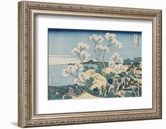 Fuji from Goten-yama, at Shinagawa on the Tôkaidô-Katsushika Hokusai-Framed Art Print