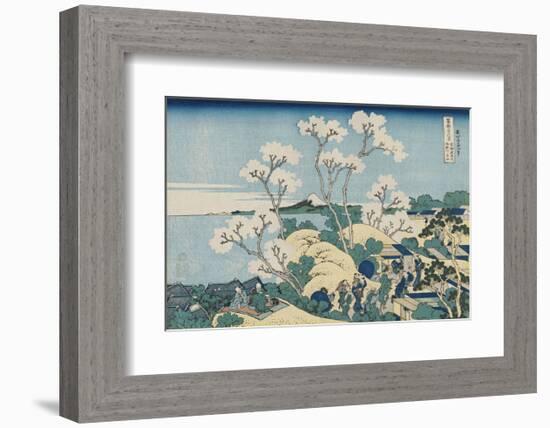 Fuji from Goten-yama, at Shinagawa on the Tôkaidô-Katsushika Hokusai-Framed Art Print