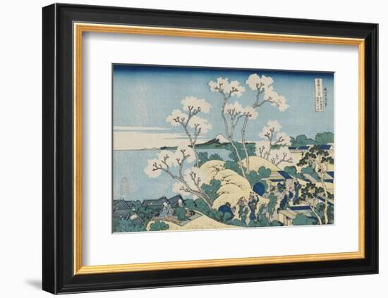 Fuji from Goten-yama, at Shinagawa on the Tôkaidô-Katsushika Hokusai-Framed Art Print