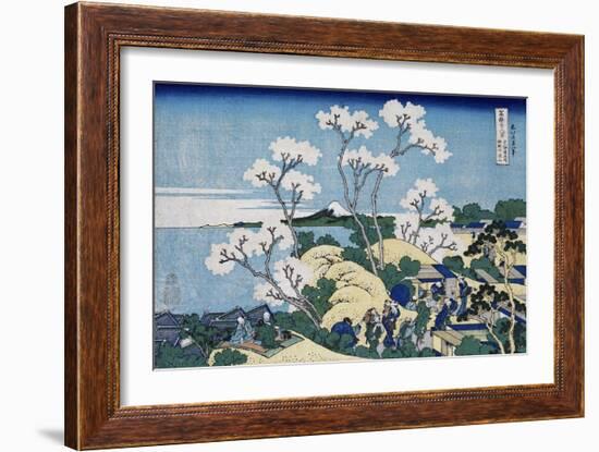 Fuji from Gotenyama at Shinagawa on the Tokaido, from series 'The Thirty-Six Views of Mt. Fuji'-Katsushika Hokusai-Framed Giclee Print