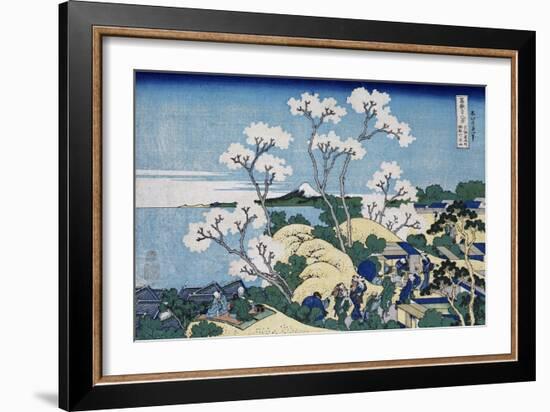 Fuji from Gotenyama at Shinagawa on the Tokaido, from series 'The Thirty-Six Views of Mt. Fuji'-Katsushika Hokusai-Framed Giclee Print
